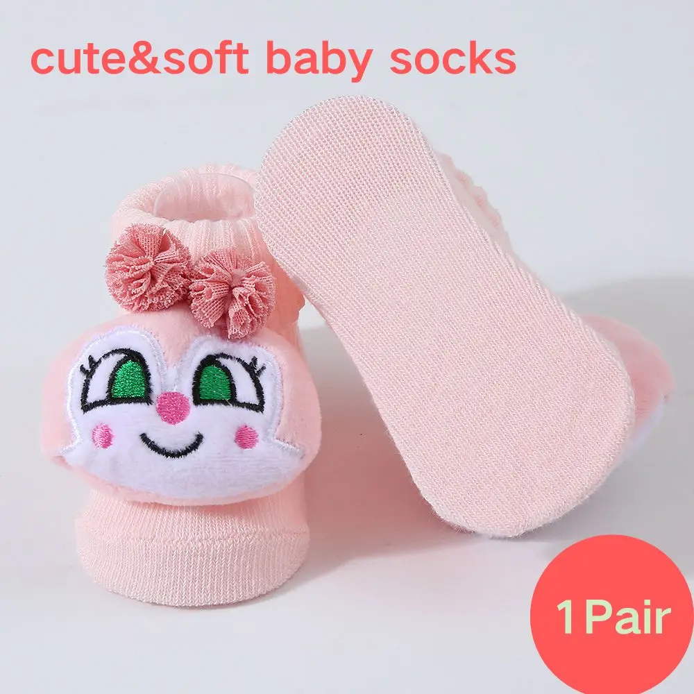 

Cute Cartoon Doll Newborn Socks Spring New Baby Soft Solid Prewalker Knitted Sock For Girls Boys Infant Knitting Floor Socks