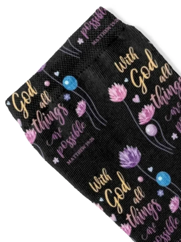 Religious Quote Christian Gift Socks Soccer golf happy winter thermal Socks Woman Men's