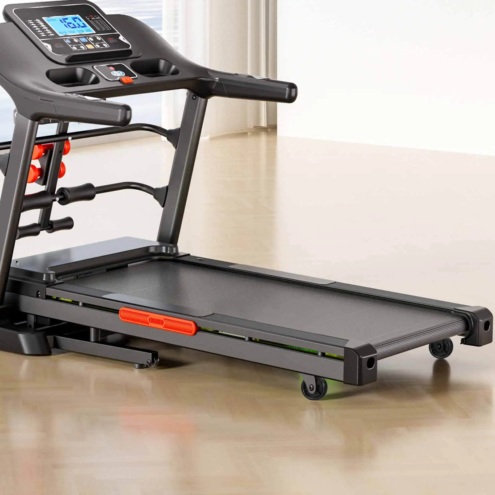 

4pcs Fitness Equipment Roller Wheels Universal Plastic Caster For Treadmill Exercise Bike Home Gym Heavy Duty Replacement Parts