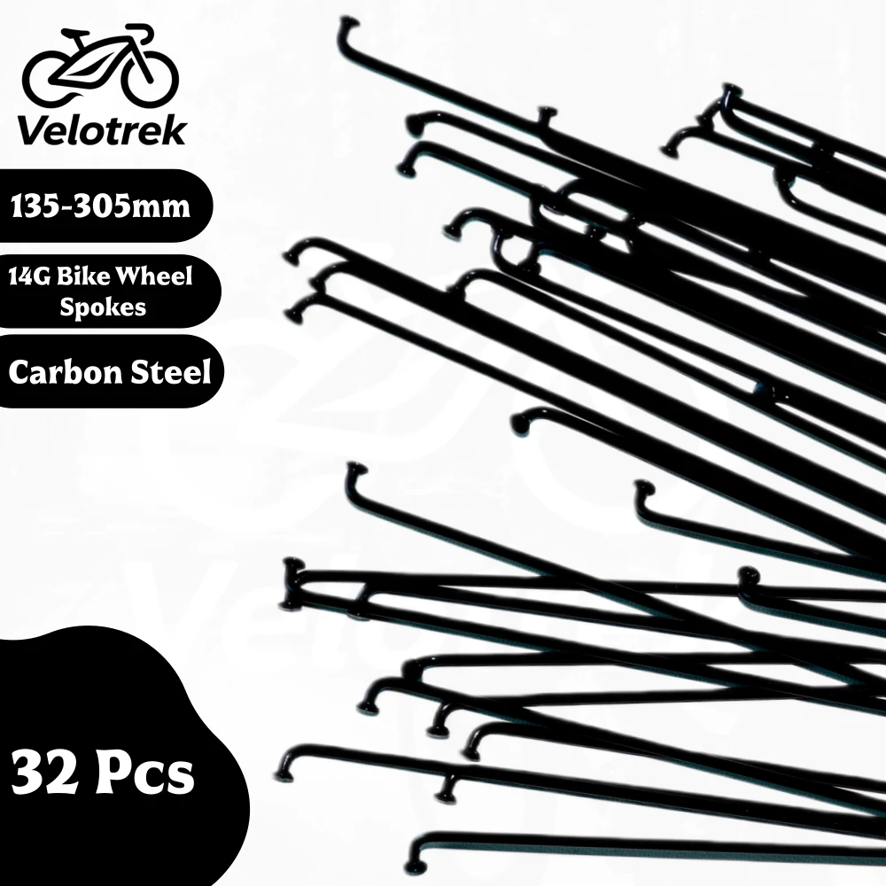 

Высокопрочные черные велосипедные спицы 14 г с набором стальных спиц со змелями 135-305 мм для замены шоссейного велосипеда MTB