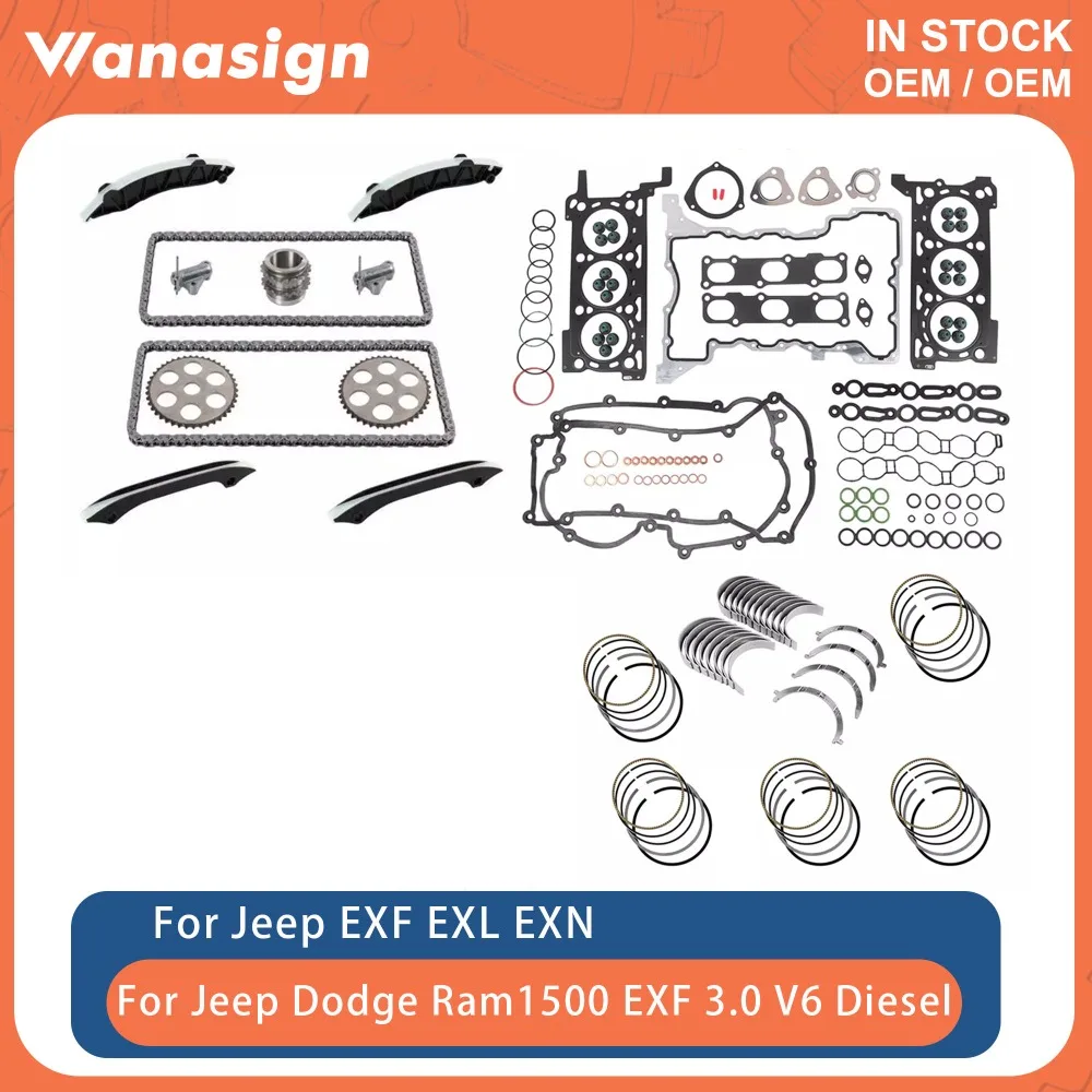 

Прокладка головки двигателя, цепь ГРМ, подходит для дизеля 3,0 T V6 для Jeep Chrysler Grand Cherokee Ram 1500 EXF EXL EXN 3.0T 2011-2024