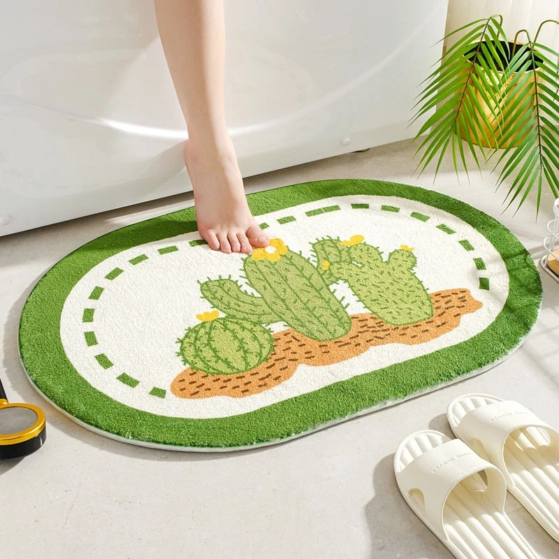 Fluffy Soft Bath Mat Absorbent Non-Slip Floor rug Bathroom door Mat Foot Pad Shower room Carpet Entrance Doormat Home Decor