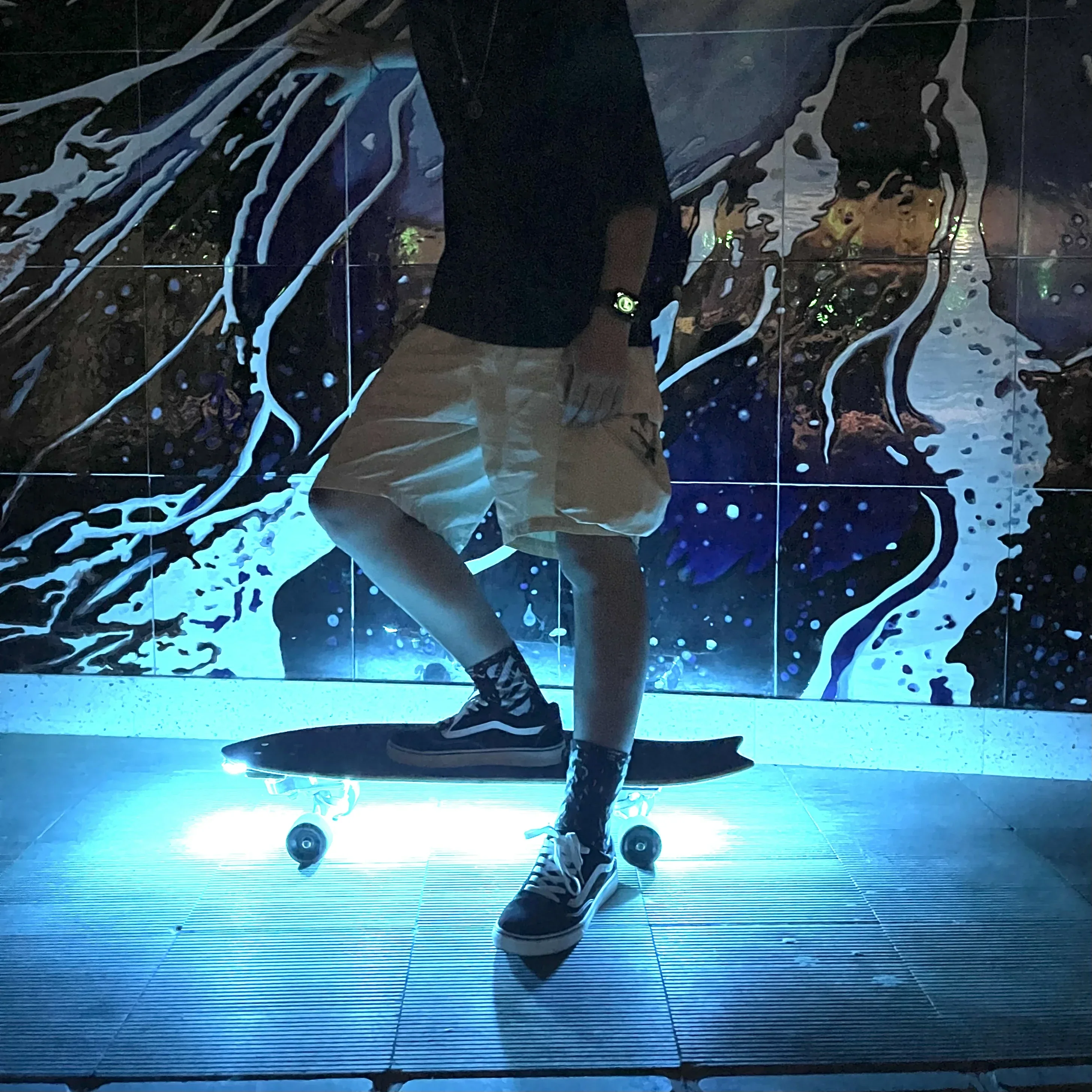 Skateboard Flash Touch LED Light Longboard Night Accessory USB Rechargable Electric Scooter Board Blazers Lamp Underglow Gift