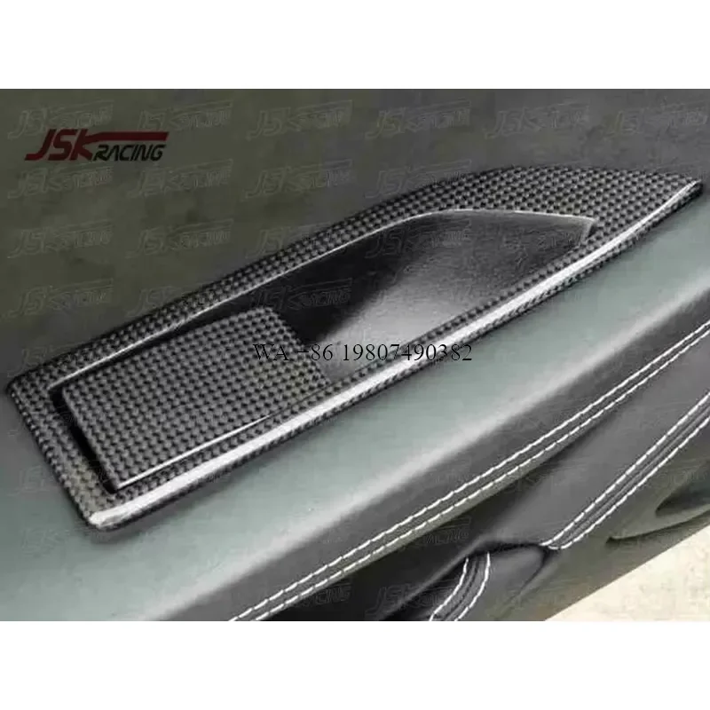 Wmwmnu Dry Carbon Fiber Interior Door Handle Replacement for 458 Italia Spider 2011-2013 Inside Door Opener Pull
