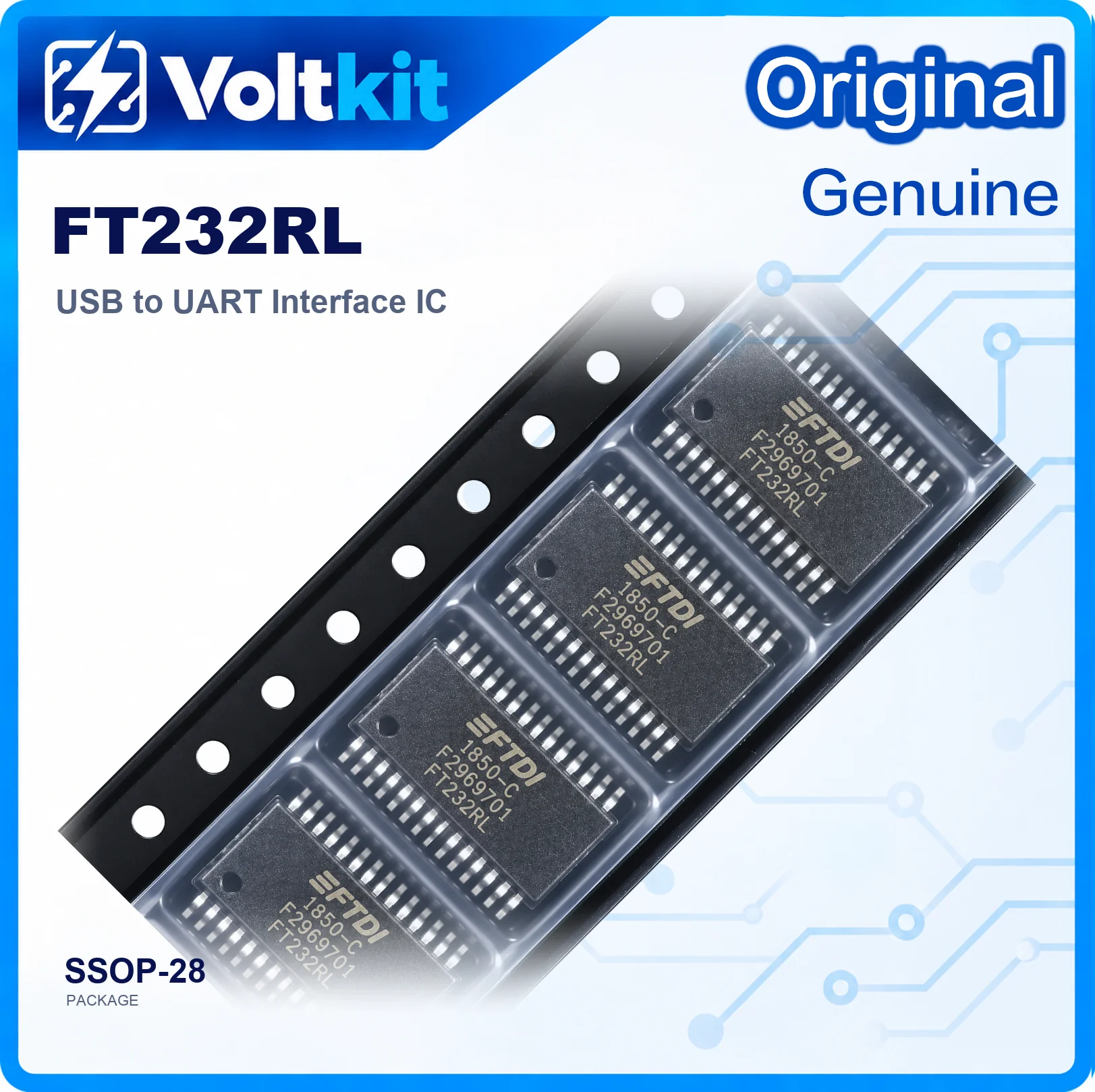 5PCS FT232RL FT232 SSOP-28 USB to UART Serial Interface Converter IC