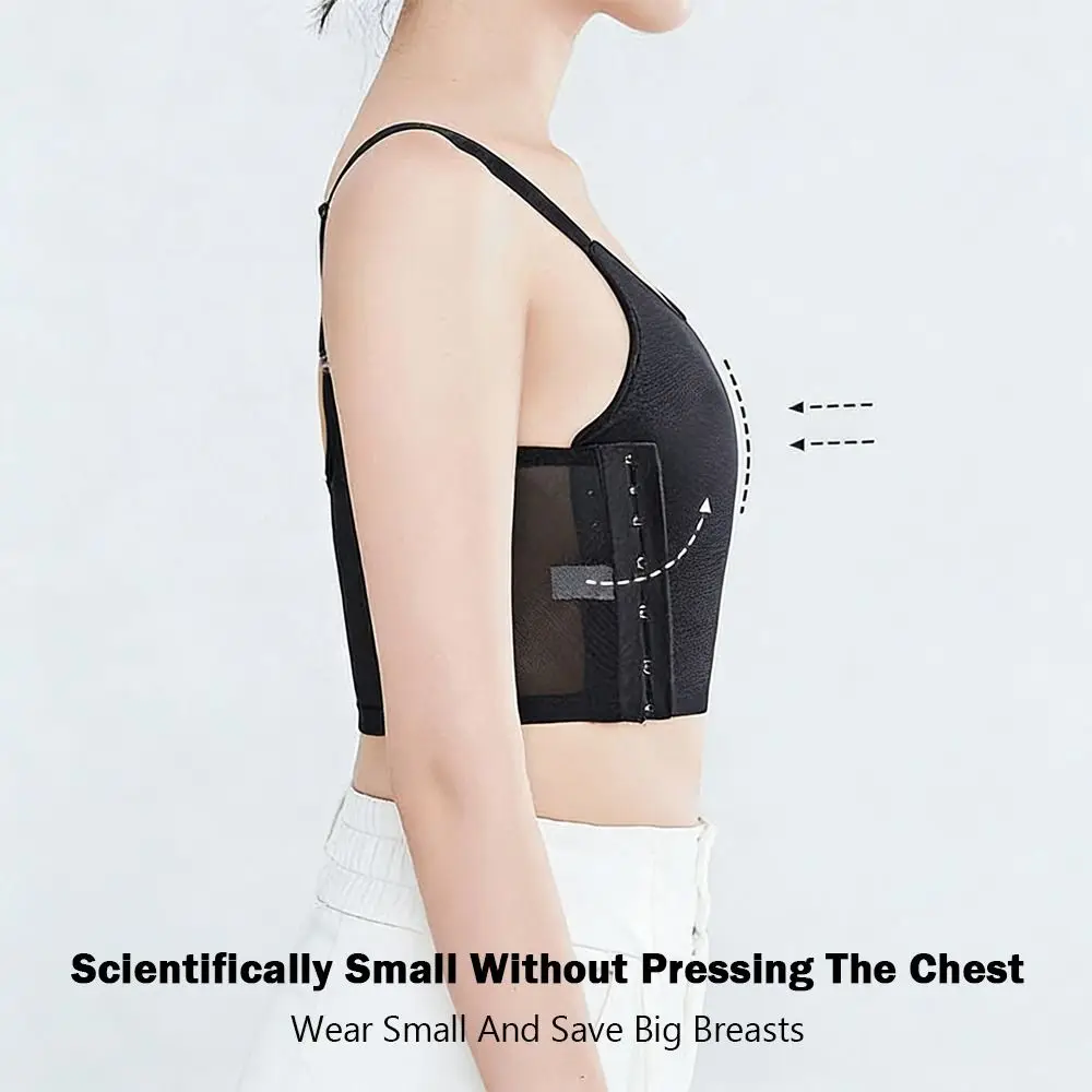 Slimming Style Sports Bralette Seamless Design Nylon Fabric Chest Shaping Underwear Gathered Adjustment Thin Style