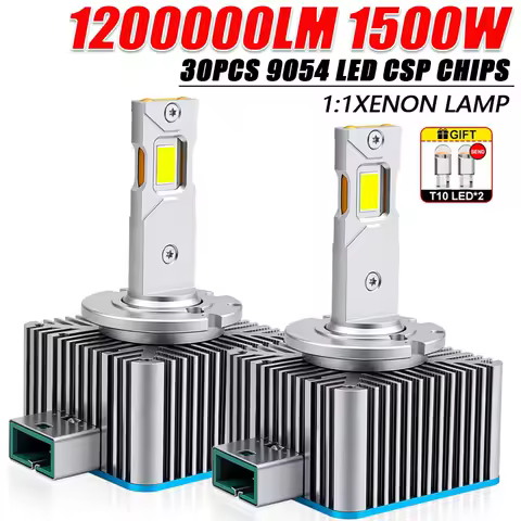 D1S D3S LED Canbus Headlight Bulb 6000K D2S D4S D8S D2R D4R Lights for Car 1200000LM 1:1 Xenon Plug&amp;Play Super Bright Auto Lamp