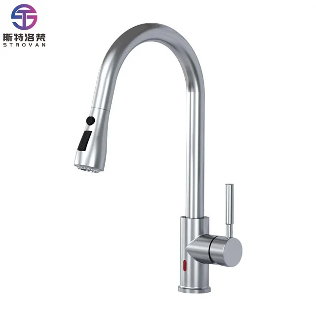 

Factory Wholesale Pull Down Touchless Touch Sensor Kitchen Faucet