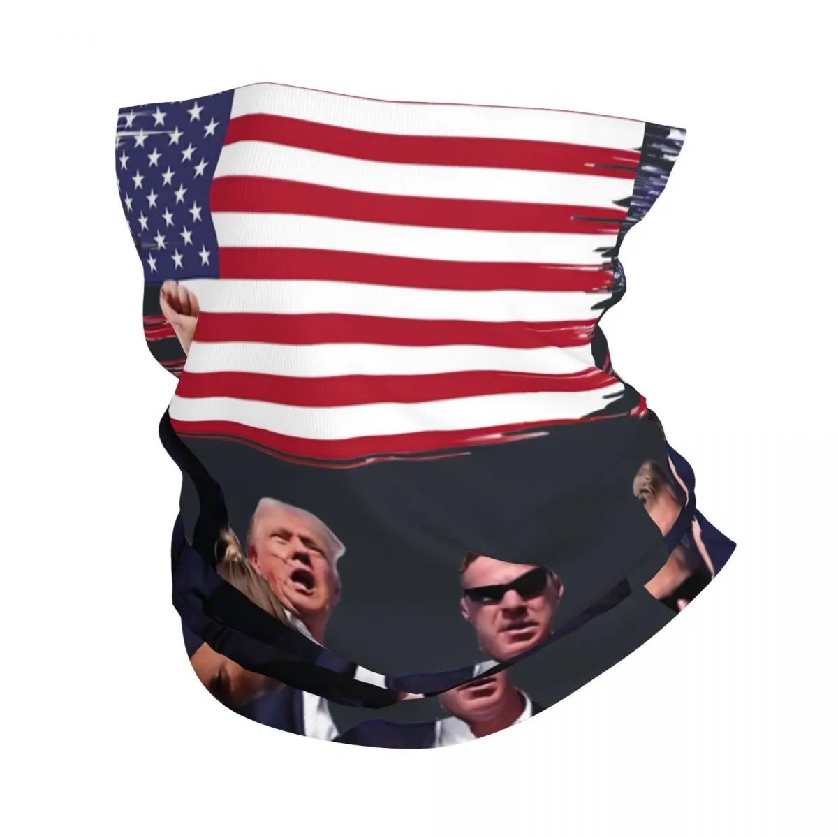 Trump Fist In Air Sticker Bandana Neck Cover Motorcycle Club Donald Trump Face Mask Multi-use Balaclava Cycling Adult Washable