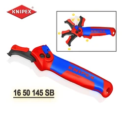 KNIPEX Stripping Knife with Guide Shoe and Ratchet Function Wire Strippers Fast Strip Cable Stripper Cutter 1650145 SB