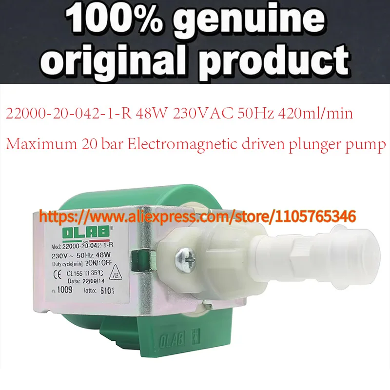 OLAB 22000-20-042-1-R Electromagnetic Plunger Pump 48W AC230V 100% Original ITALY Coffee Machine Steam Electromagnetic Pump
