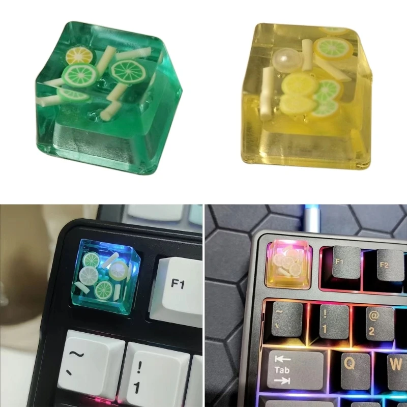 Resin Keycap Lemon Printing OEM Keycap for Game Keyboards