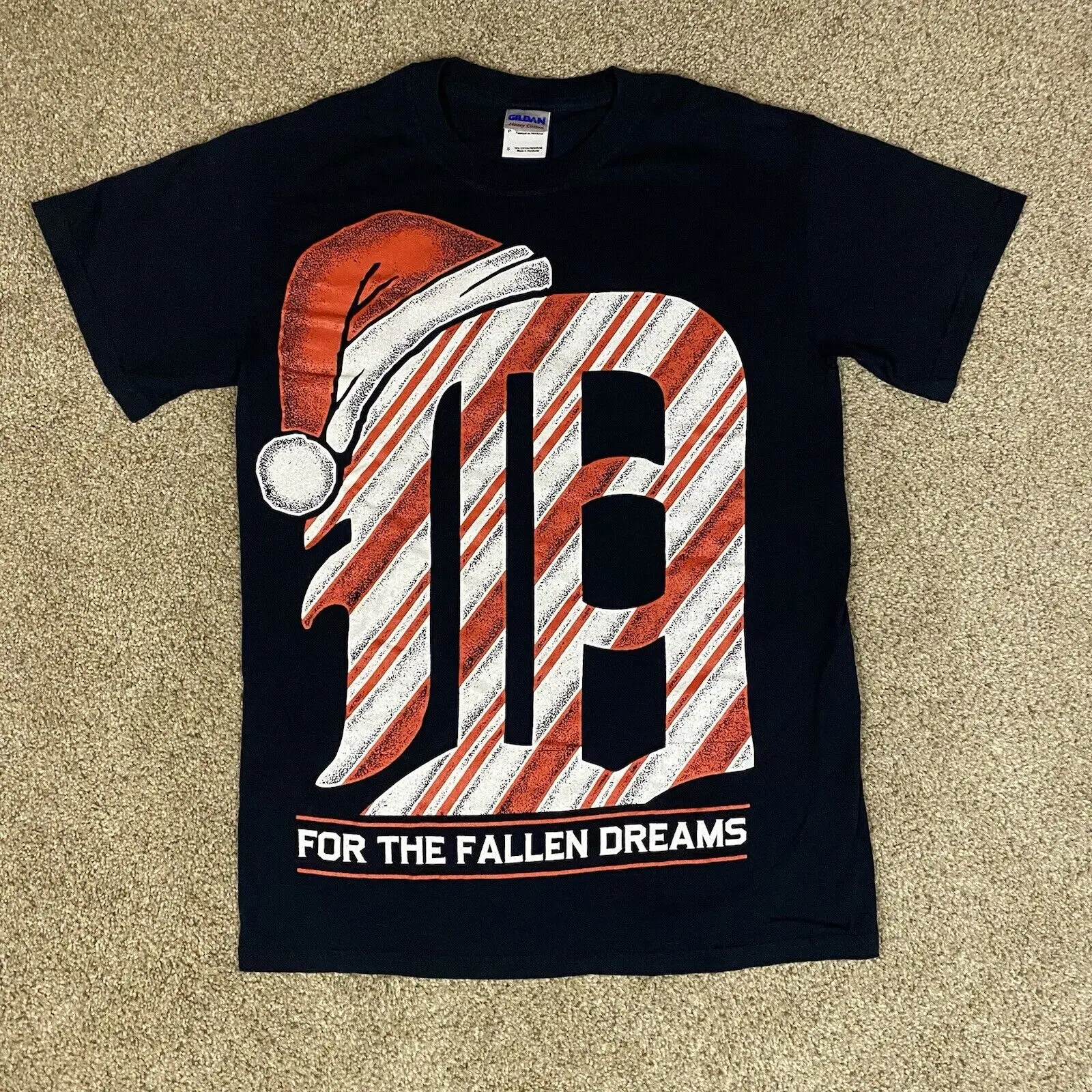 For The Fallen Dreams Shirt Mens Small Black Christmas Rock Metal Music Band