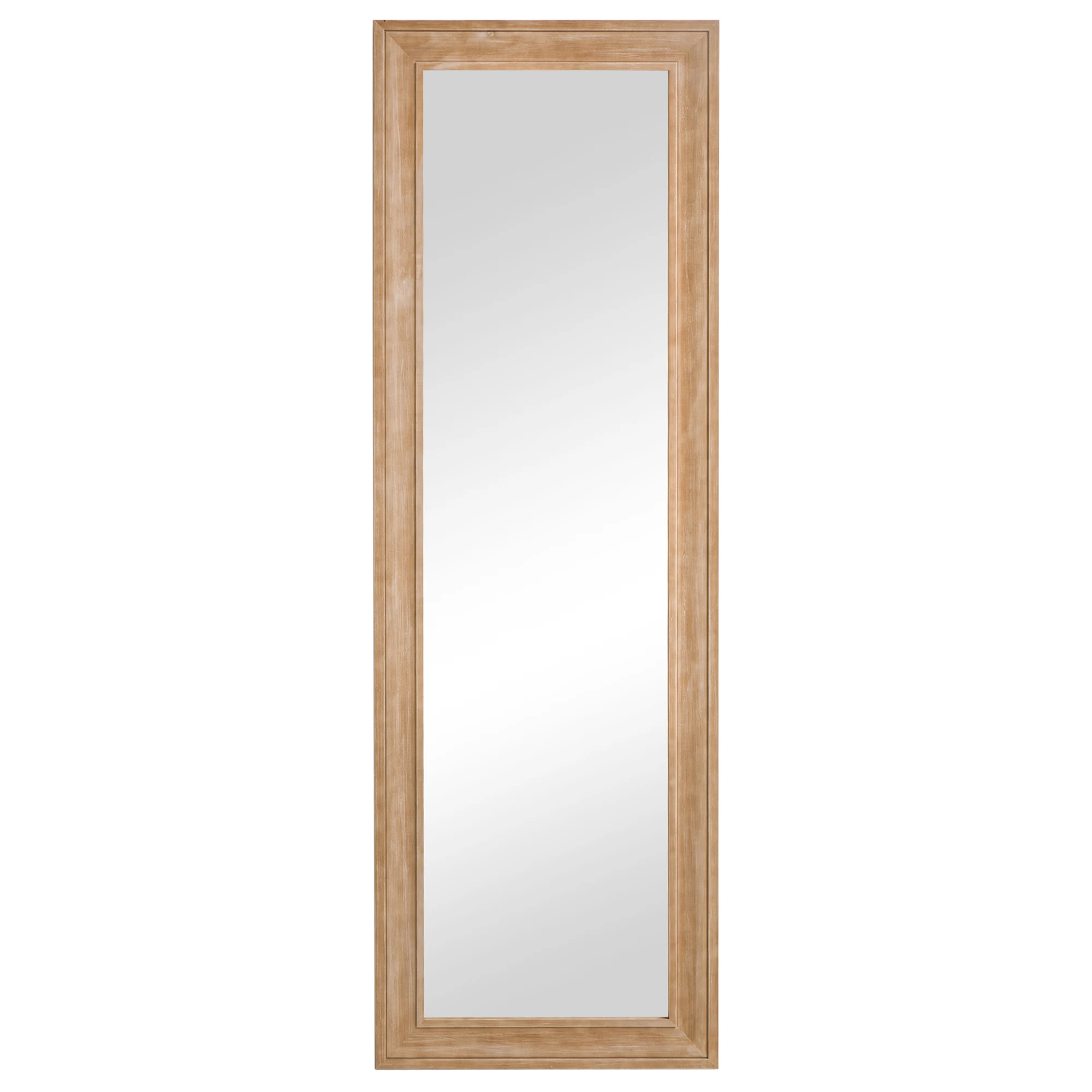 HOMCOM full body wall mirror 163x53,5 cm floor mirror standing mirror with wooden frame living room decoration bedroom kitchen Vintage Natural style