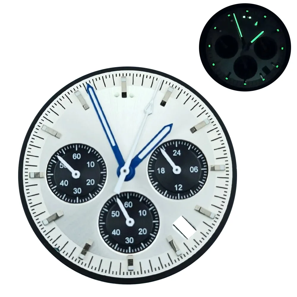 Cadran de montre Krasnoman VK63 avec logo personnalisé, accessoires de montre, cadran lumineux C3, ajustement du mouvement VK63, super vert, 32.5mm