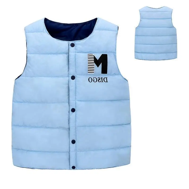 4 To 5 12 Years Children Ultra Light 80% White Duck Down Vests Girls Liner Thin Warm Waistcoats for 5 To 10 15℃ Boys & Girls