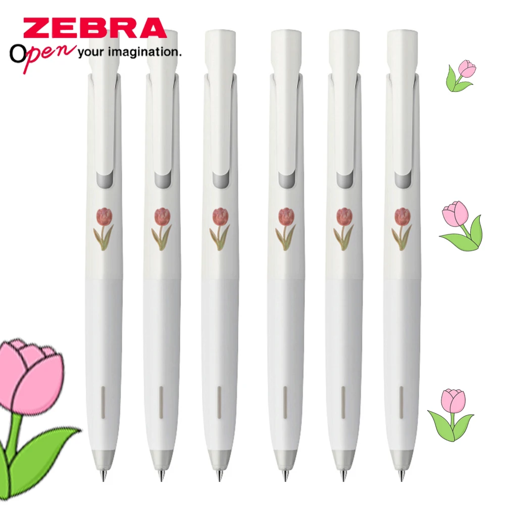 

ZEBRA Gel Pen Tulip Limited JJZ66 Shock Absorption Low Center of Gravity Quick Drying Writing 0.5mm Black School Office Supplies