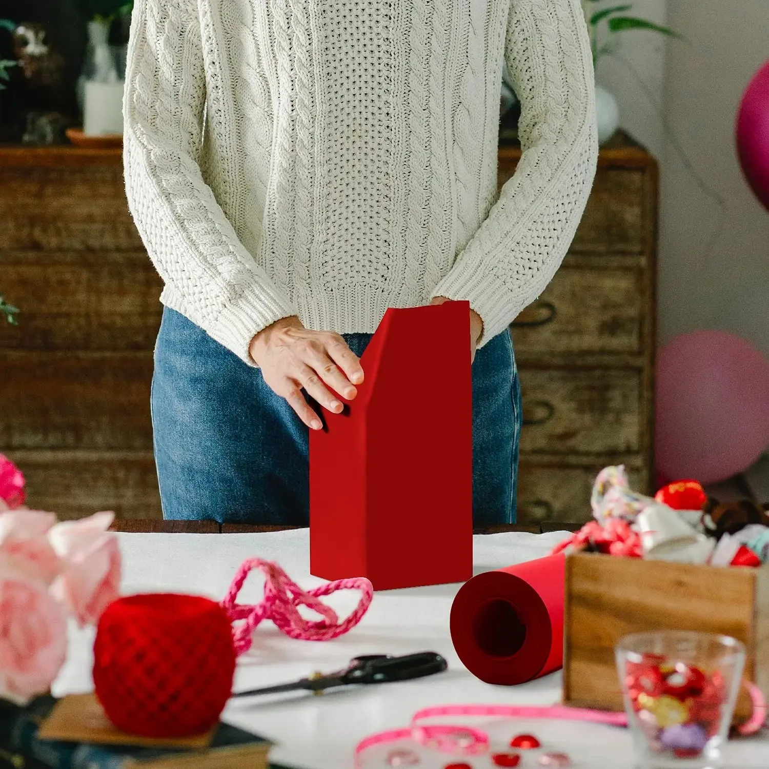 Red Kraft Packaging Paper Eco Friendly Wraping Paper for Shipping Cushioning Packing Paper Moving Supplies