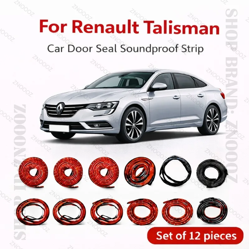 

Для Renault Talisman: Комплект из 12 шт. двухслойных резиновых уплотнителей для дверей (шумоизоляция, защита от пыли и воды)