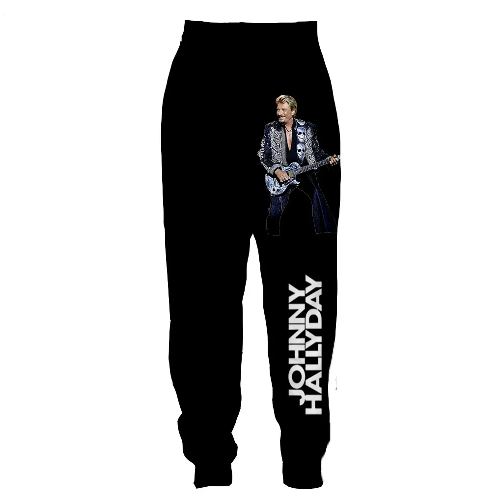 2023 New France Popular Singer Johnny Hallyday 3d Print Pants Men Women Fashion Jogging Pants Casual Sports Pants