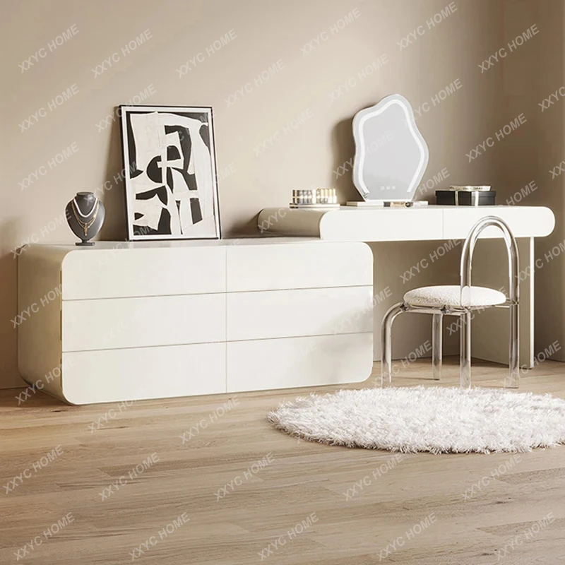 A Dresser master bedroom modern storage makeup table chest dressing table with makeup mirror
