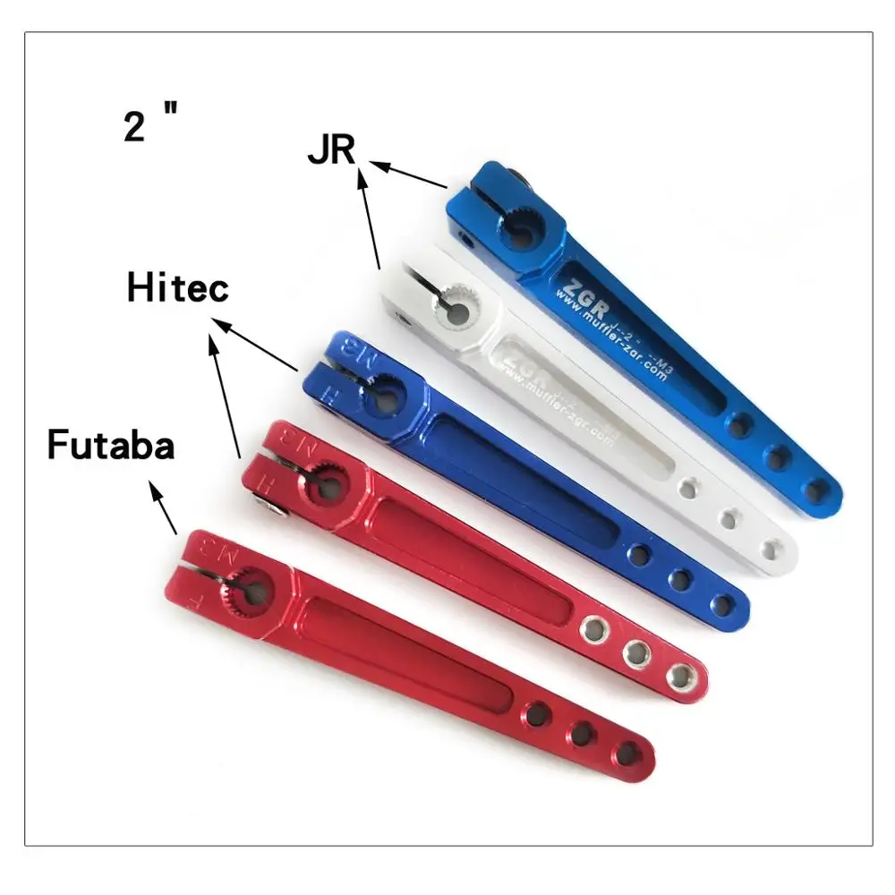 2 peças 6063 liga de alumínio servo chifre meio braço metal 2 "m3 para servo futaba hitec