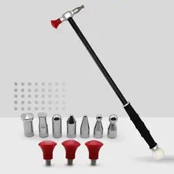 Auto Dent Repair Hammer Leveling Hammer Universal with Replace Heads Paintless Dent Repair Set Motorcycle Body Metal Surface