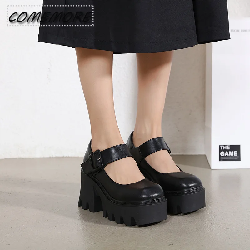 High Quality Rubber Sole Japanese Style Platform Lolita Shoe Women Patent Leather PU Vintage Soft Sister Girls Shoes School 2023