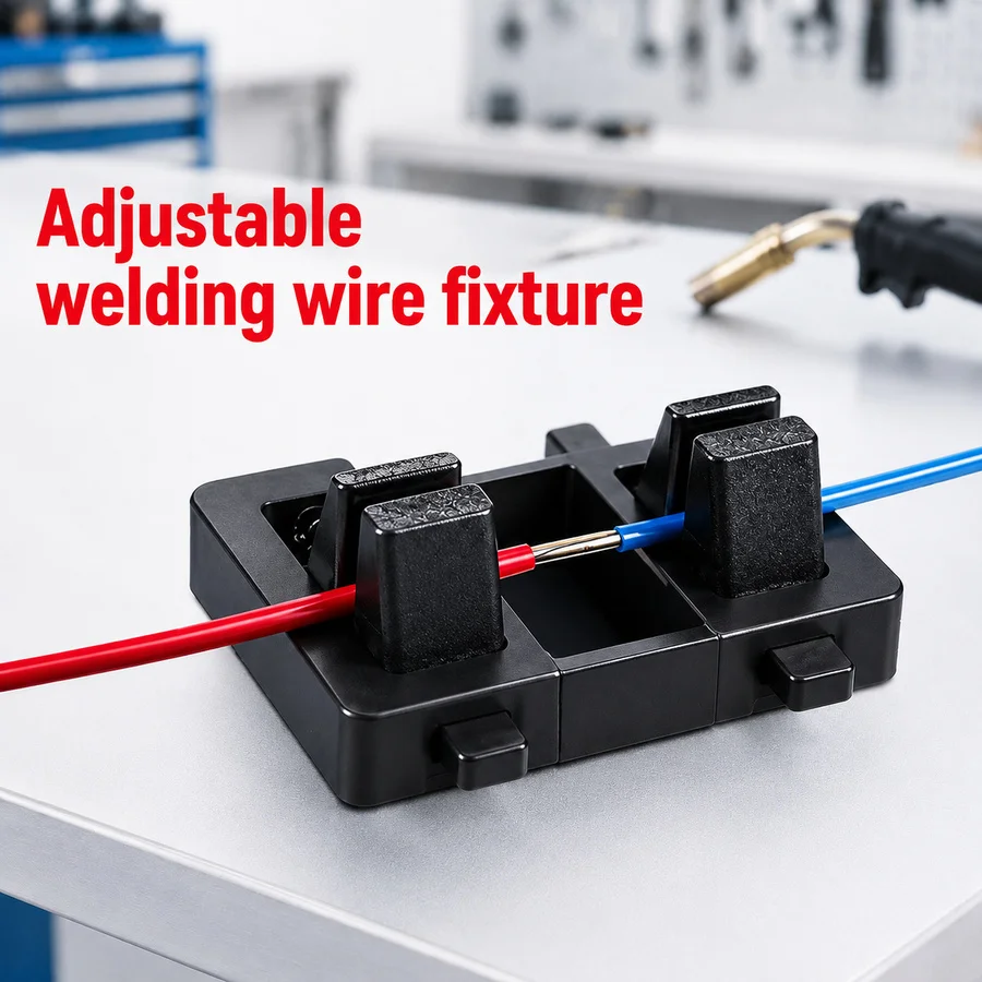 Soldering Wire Holder, Adjustable Welding Wire Fixture with Dual Clamp Slots for Wire Soldering, Precision Cable Alignment Tool