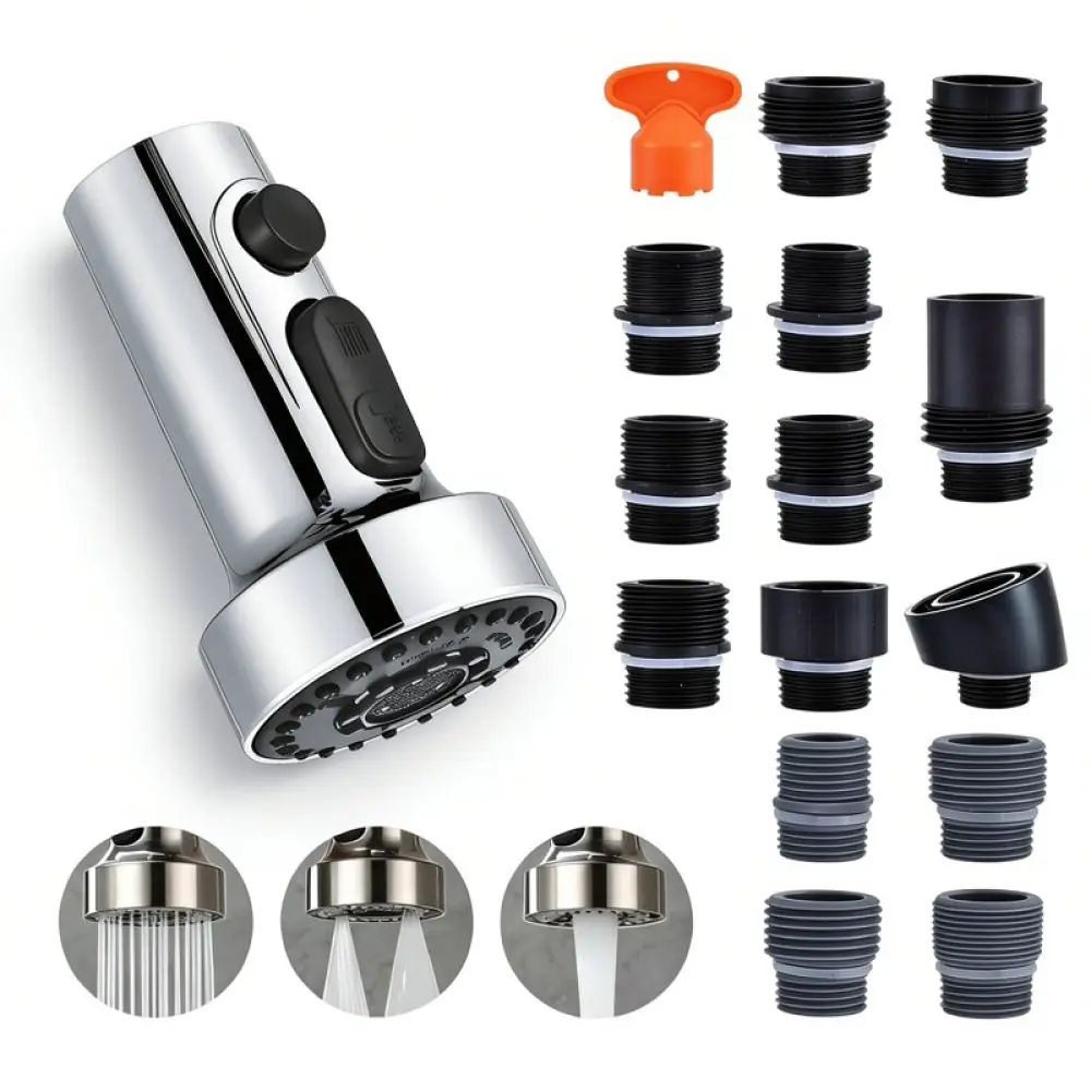 Universal Replacement Pull Out Faucet Hose Flexible Extension Sprayer Tube Kitchen Basin Sink Repair Accessory
