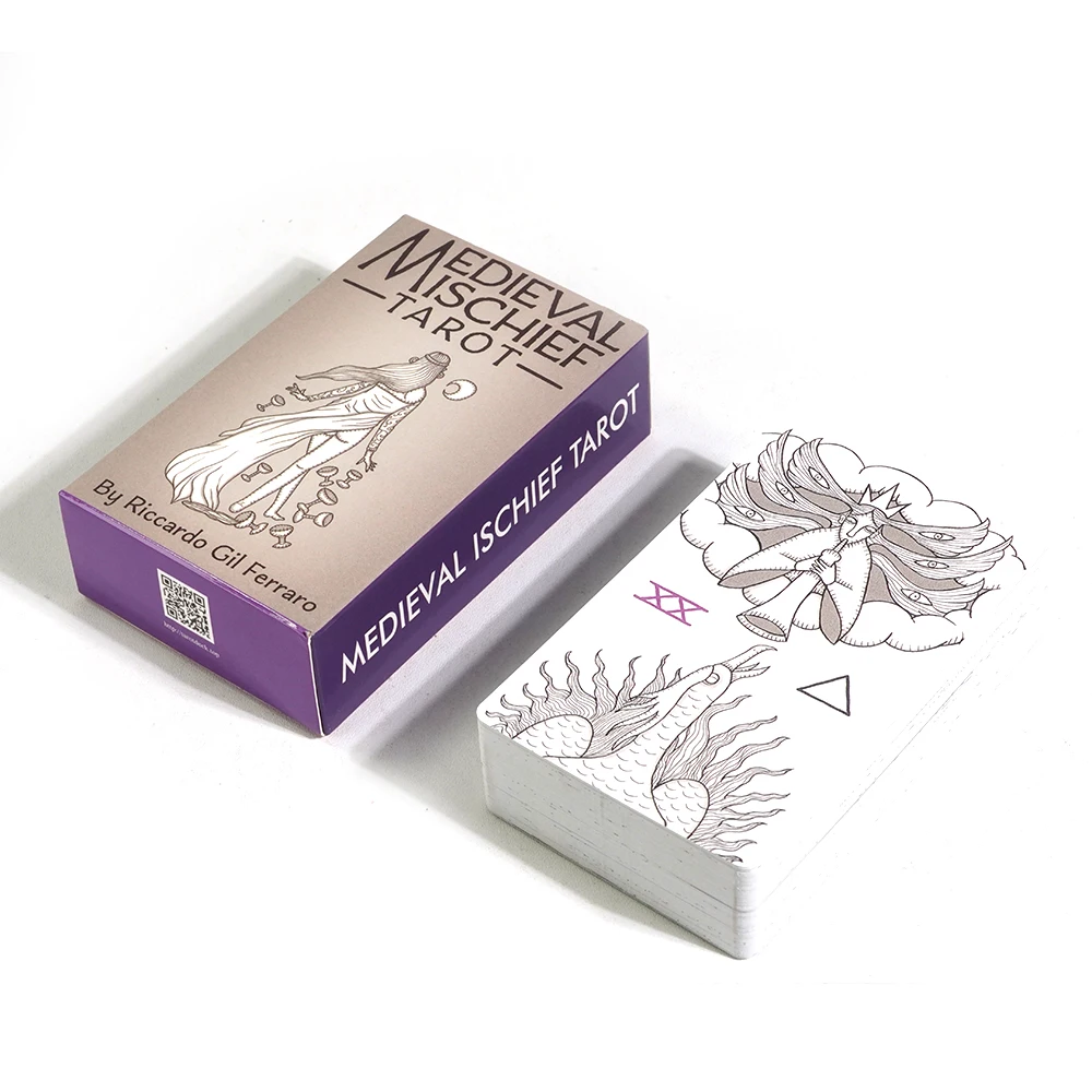 سطح التارو الأذى في العصور الوسطى من ريكاردو جيل فيرارو بطاقات التارو الفريدة من نوعها على طراز القرون الوسطى لبدء العرافة والروحية I #5