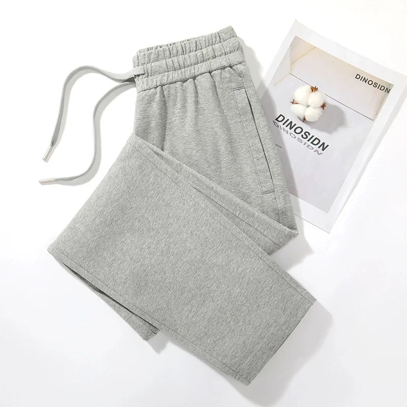 2025 printemps été coton pantalons de survêtement femmes mince pantalon de Sport décontracté taille élastique cordon pantalon droit dame pantalon confortable