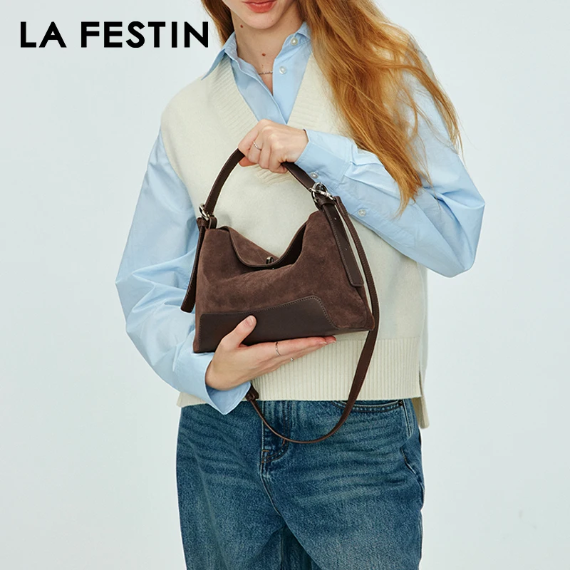 LA FESTIN oryginalne torby z grubej bawełny dla kobiet popularna torba na ramię Crossbody torebka o dużej pojemności pakiet codzienny modna torebka damska