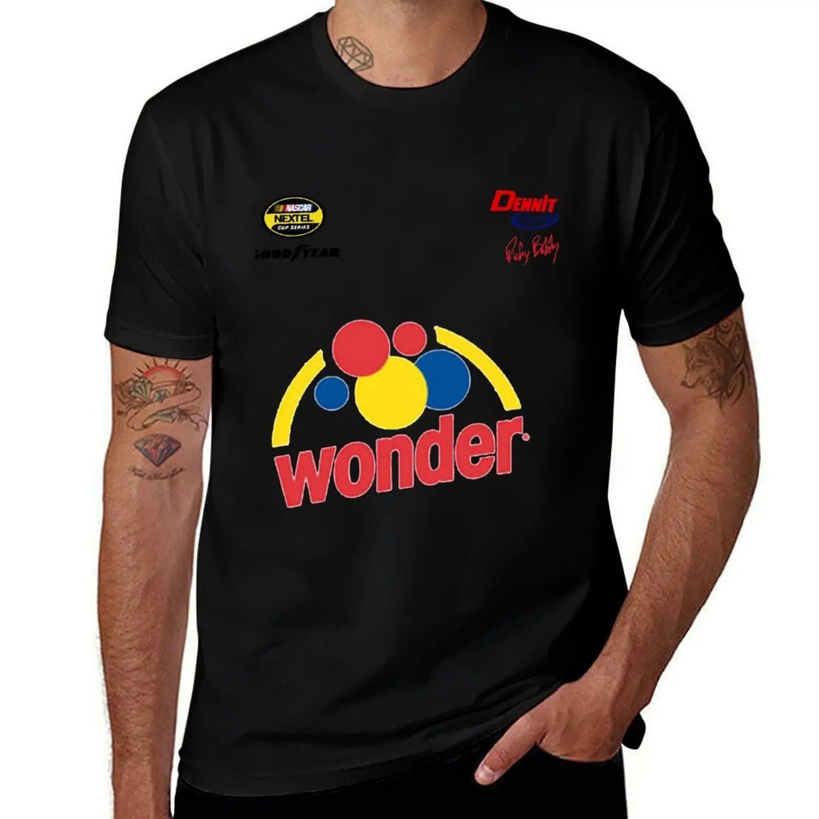 Ricky Bobby Talladega Nights Pit Crew Uniform T-Shirt All Match Basic Short Sleeve Top