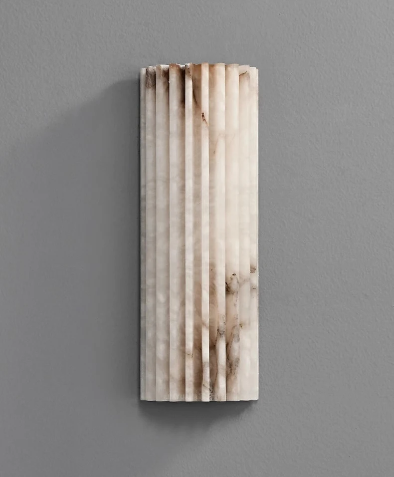Creative Real Marble LED Wall Lamp Art Deco Room Sconce