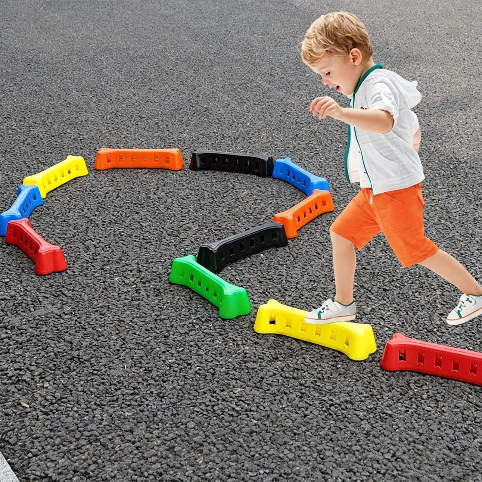 Balance Beam For Kids Non-Slip Stackable Beam Kids Obstacle Course For Motor Skills Active Play Home Classroom Preschool Gym