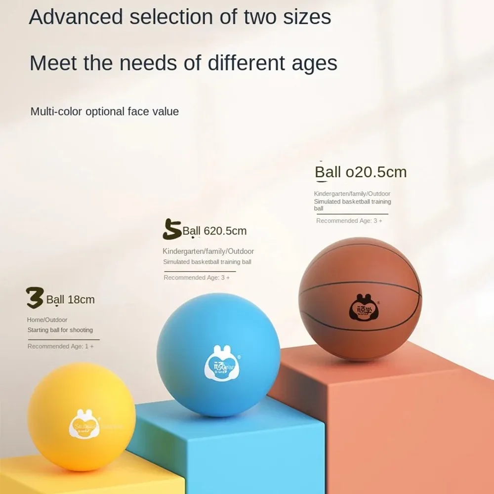 PP Simulated Basketball Toys Soft Removable Cloth Cover Silent Basketball Outdoor Activities Boys Ball Toys for Kids