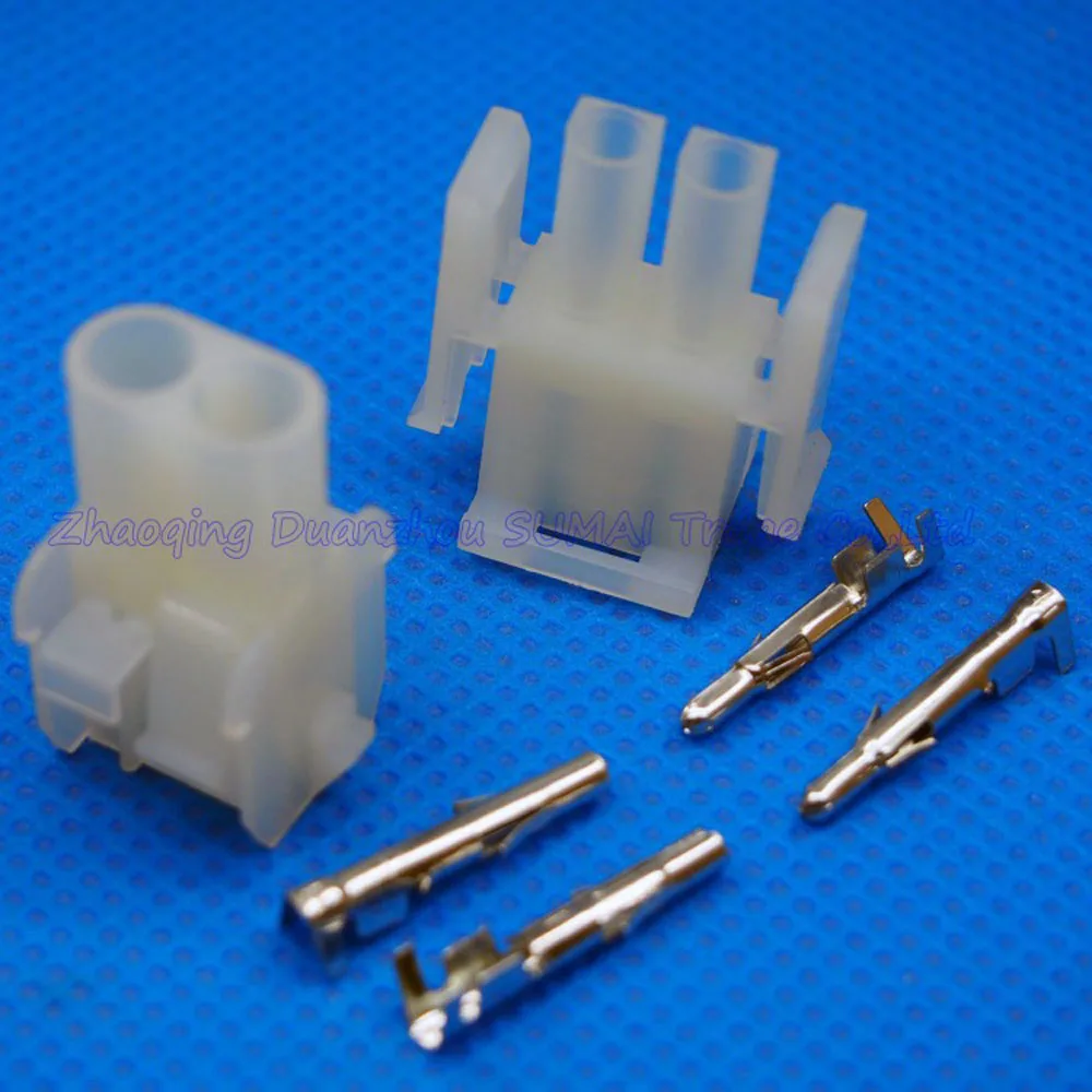 63080 2 Pin male&female 6.3mm pitch electrical connector plug sets 2P