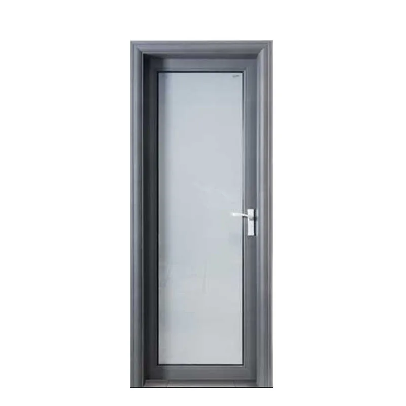 Factory price intenal casement bathroom aluminum door tempered frosted glass  bathroom doors for apartment