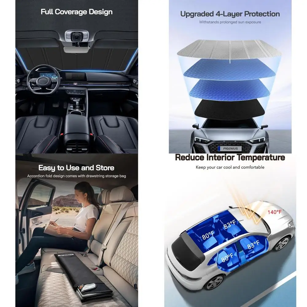 

Универсальный солнцезащитный козырек с полным покрытием для Grand Cherokee 2014-2021 годов, зеркало заднего вида в комплекте для максимальной защиты от ультрафиолета