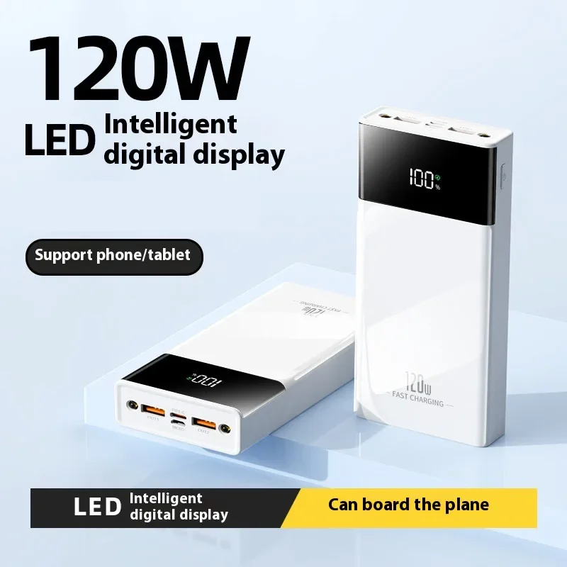 24 NEW 10000mAh High Capacity Power Bank 120W Portable Battery Charger Fast Charging For iPhone Samsung HUAWEI Xiaomi Powerbank