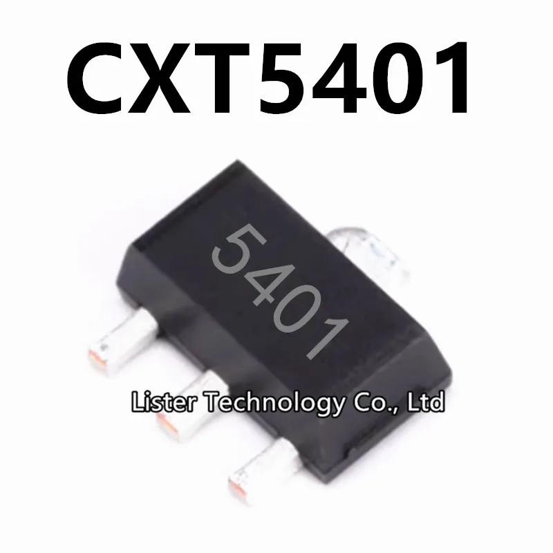 20~200PCS/Lot New CXT5401 SOT-89 Marking:5401 PNP Transistor 150V/500mA SOT89 SMD Triode