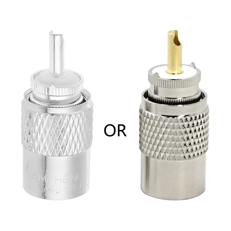 UHF موصلات PL 259 ذكر موصل إلى RG8X RG59 RG8 محول موصل UHF تركيب موصلات دروبشيبينغ #2