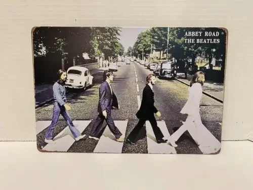 Abbey Road Metallposter, Albumcover, Blechschild, rustikales Design, brandneues Aluminium-Blechschild