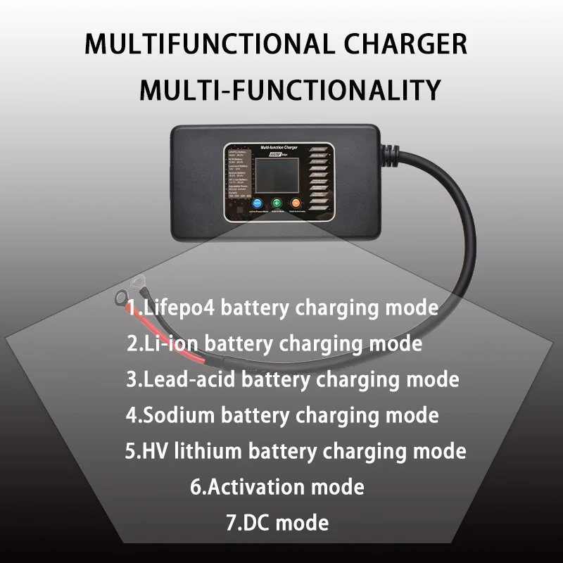 12V 14.6V 29.2V 22A 20A 15A 3-60V Voltage Current Adjustable Multifunctional charger 4S 8S Lifepo4 Li-ion Lead Acid Battery