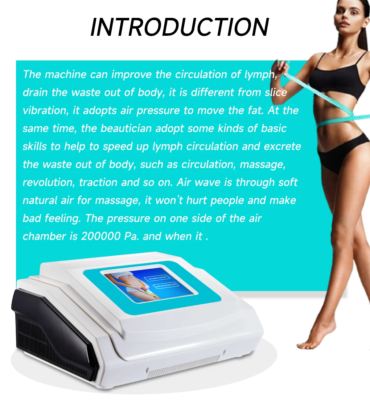 MEISIKANG 3 in 1 Air Pressure Therapy Lymphatic Drainage Slimming Ems Machine Massage Muscles Relax Body Massage Beauty Device