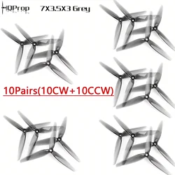 10Pairs(10CW+10CCW) HQPROP 7X3.5X3 7035 3-Blade PC Propeller for RC FPV Freestyle 7inch Long Range Cinelifter Drones DIY Parts
