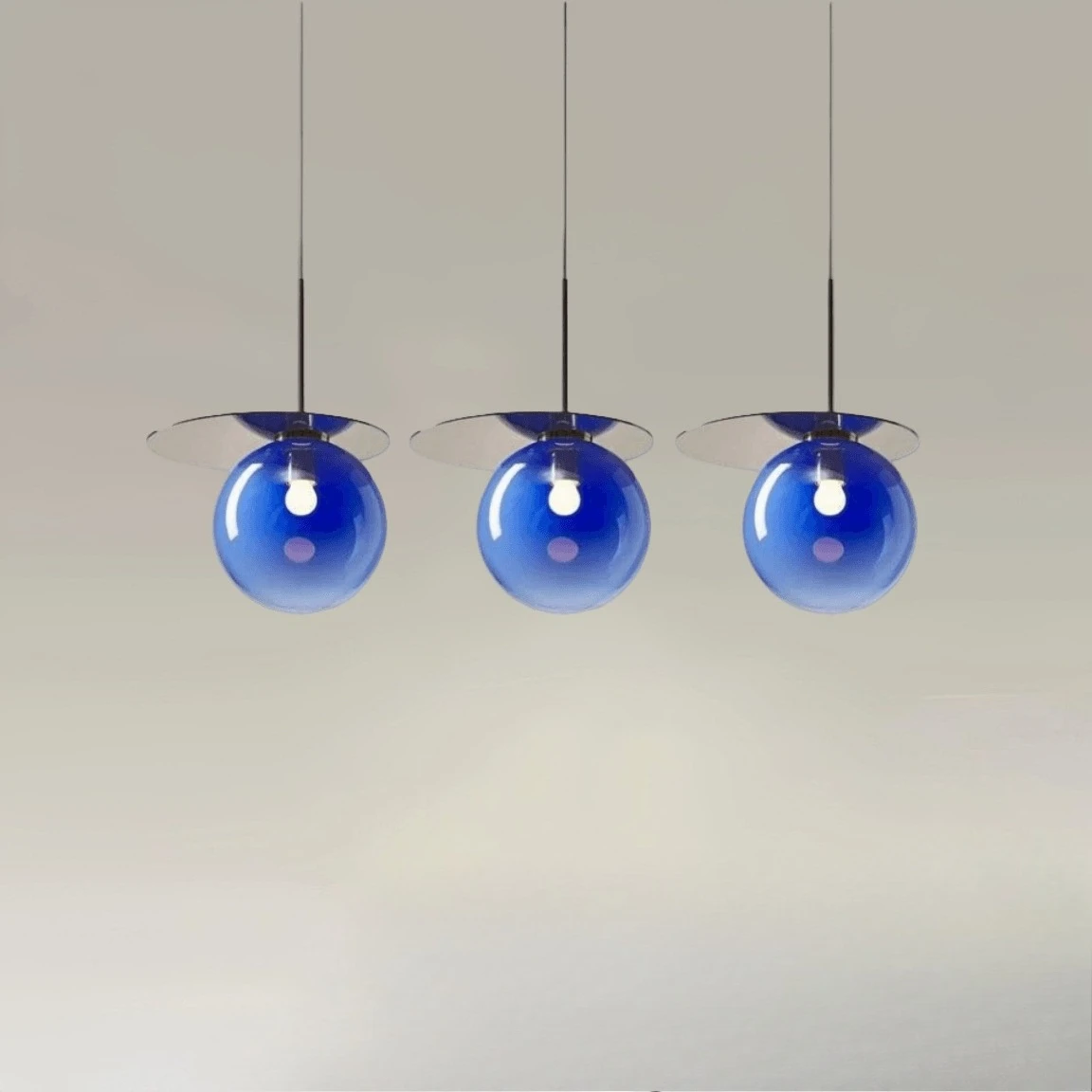 

Designer Colored Glass Bubbles LED Pendant Light Bedroom Bedside Restaurant Kitchen Island Bar Counter Modern Home Hanging Lamps