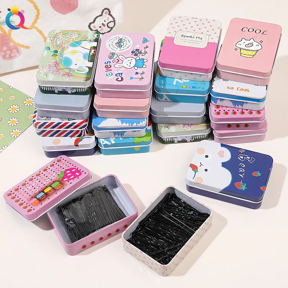 

Small Black Metal Hair Pins Non Slip Flat Clips for Women Girls Baby Hair Edge Control Styling Tools Wholesale