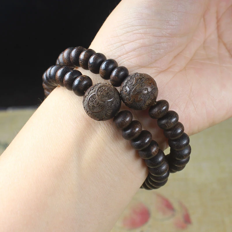 Live stream product: Qi Nan tiger stripe beads, high oil content old material, 9mm Buddha beads bracelet